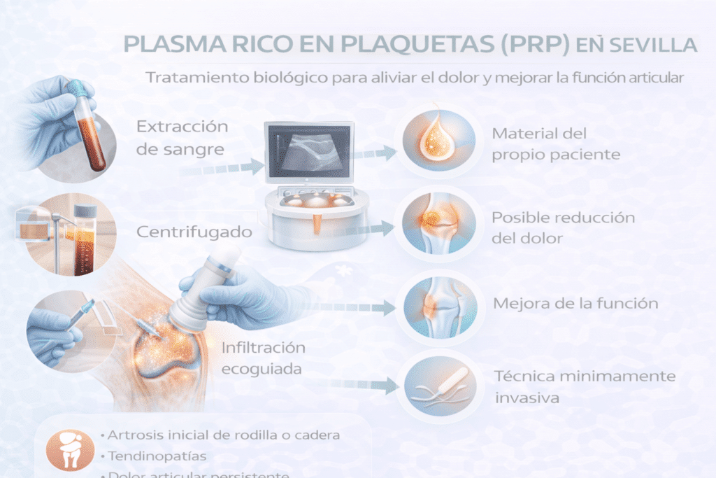 PRP para rodilla y cadera en Sevilla